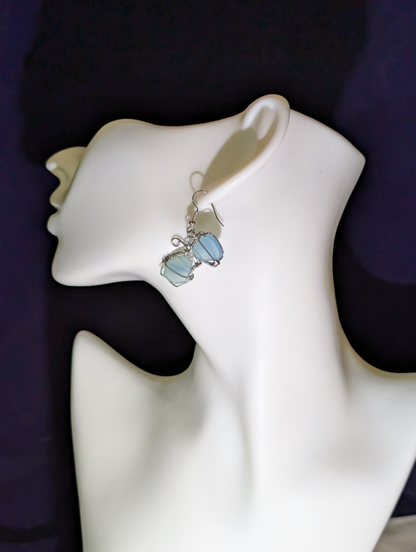 Chalcedony Butterfly Earrings