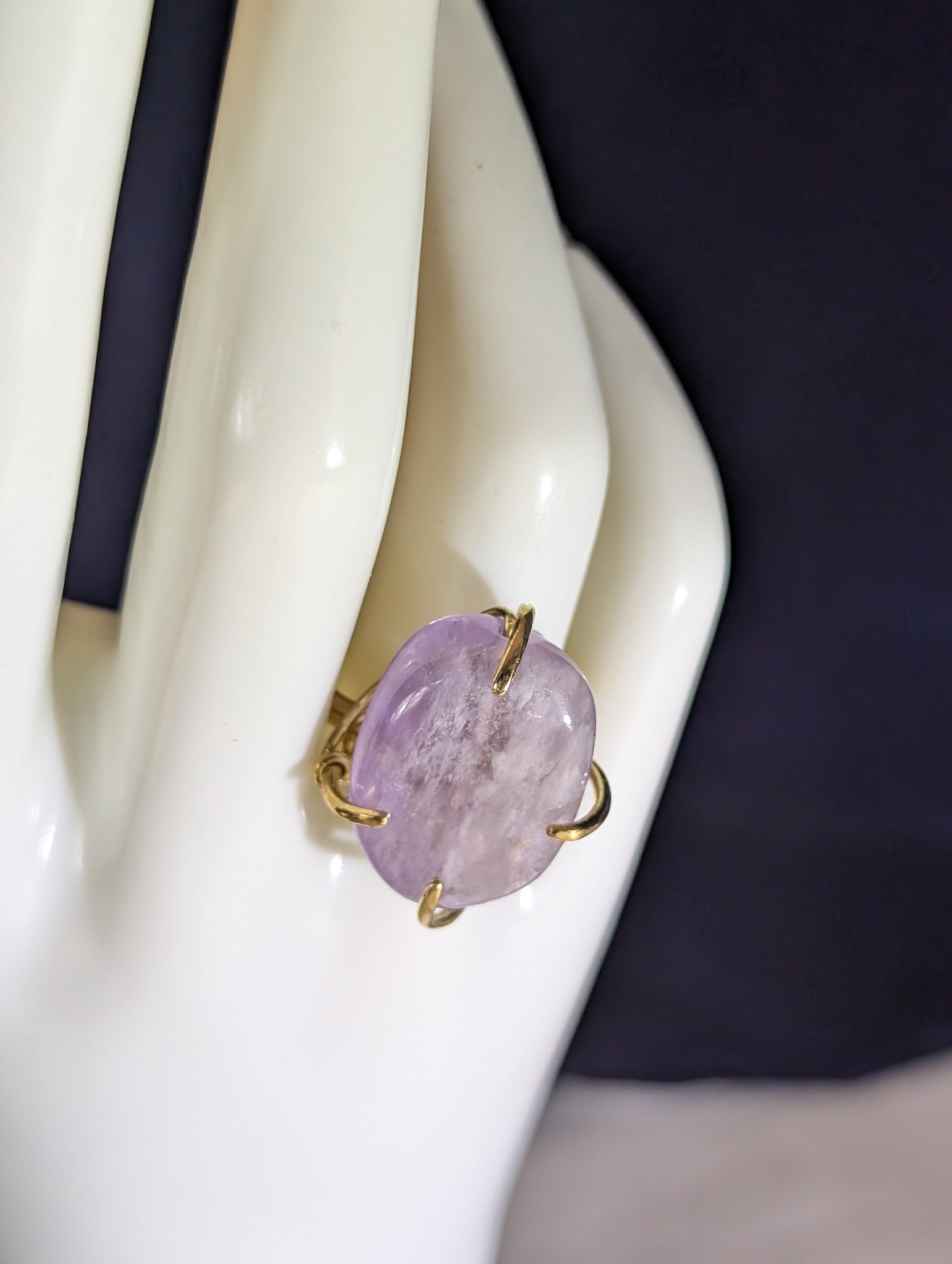 Amethyst Faceted ring