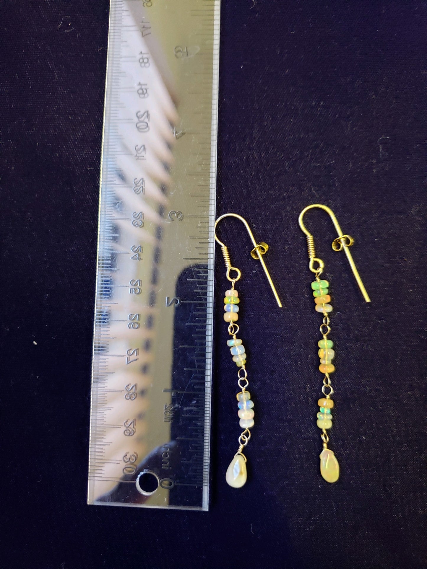 Opal Earrings, 14k gold-filled