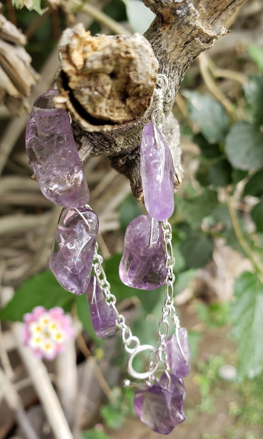 Amethyst Sterling Silver Bracelet