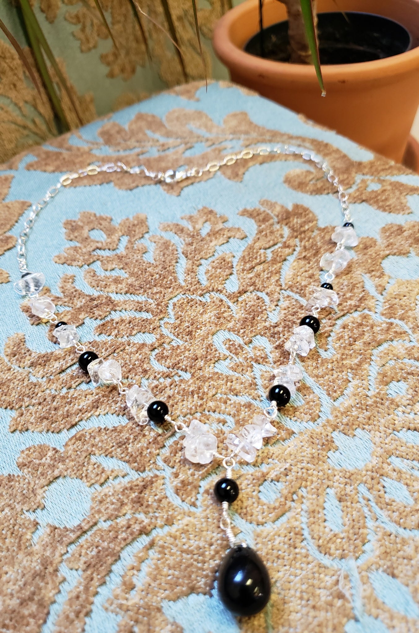 Black Onyx Sterling Silver Necklace