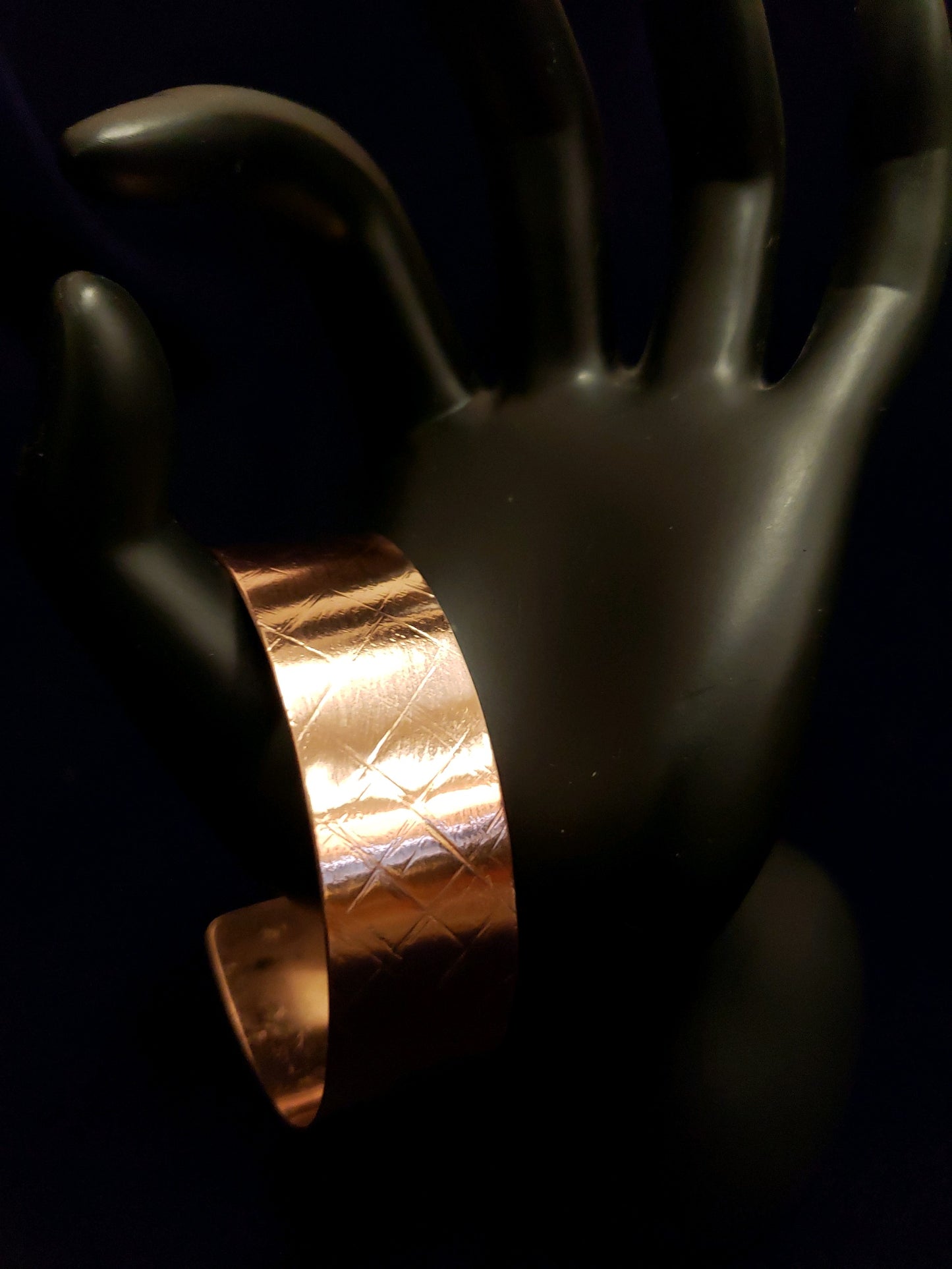 Copper hand stamped bracelet