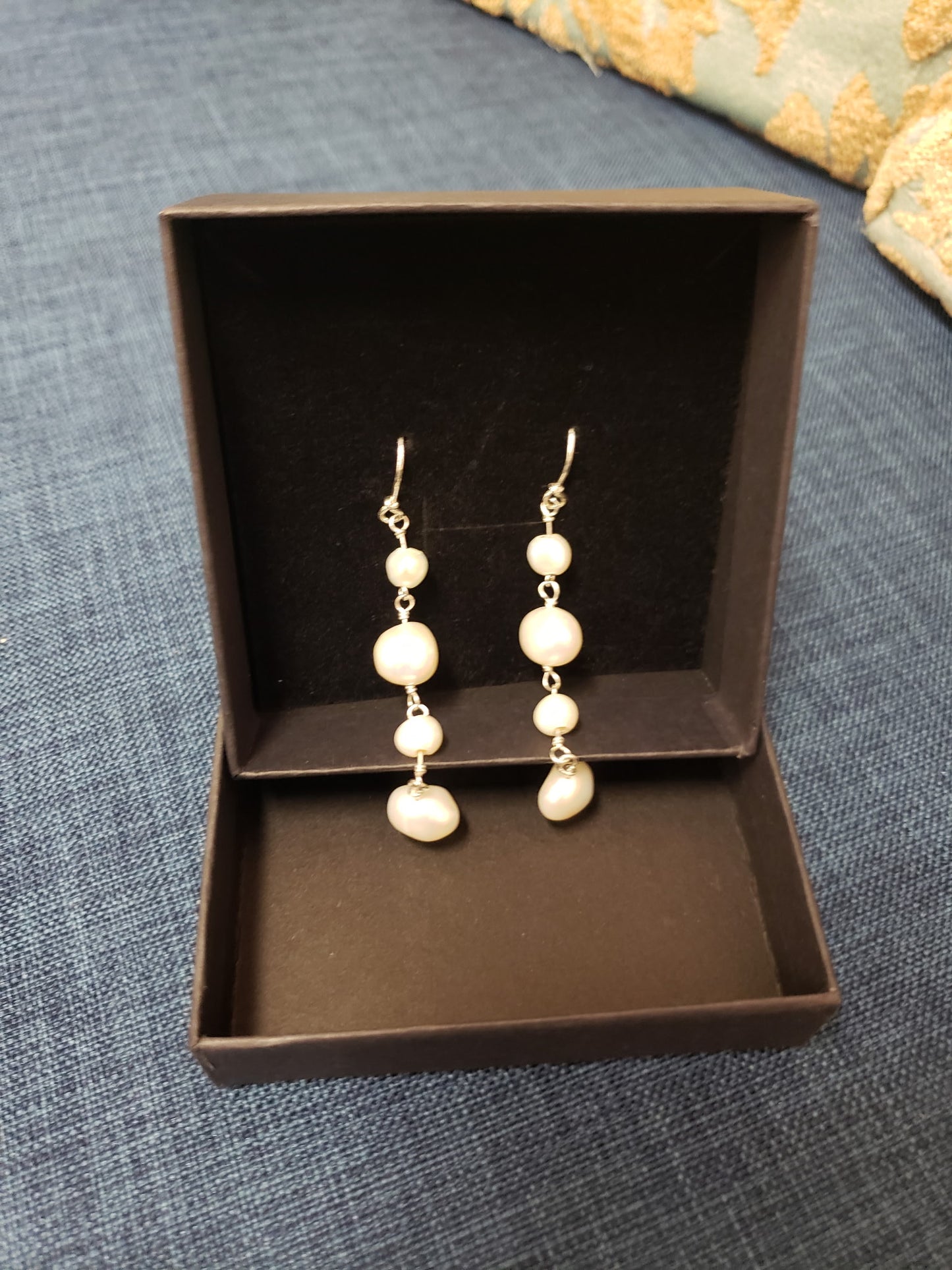 Sterling Silver Baroque Pearl Earrings