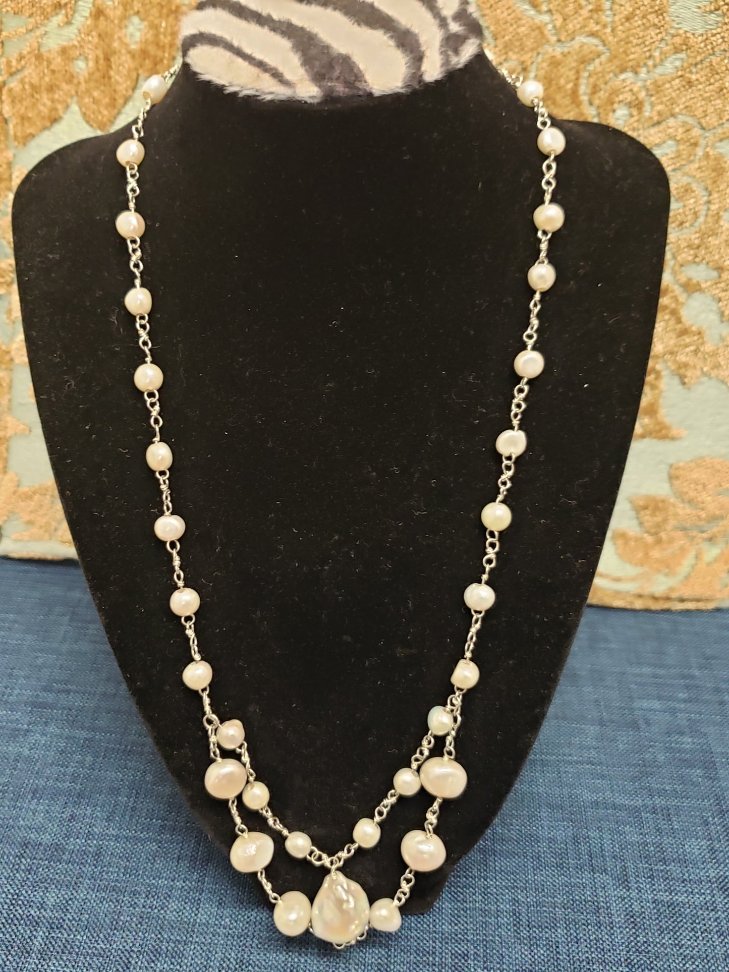 Baroque Pearl Sterling Silver Necklace