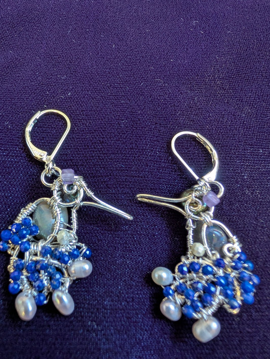 Hummingbird Earrings 925 Sterling Silver