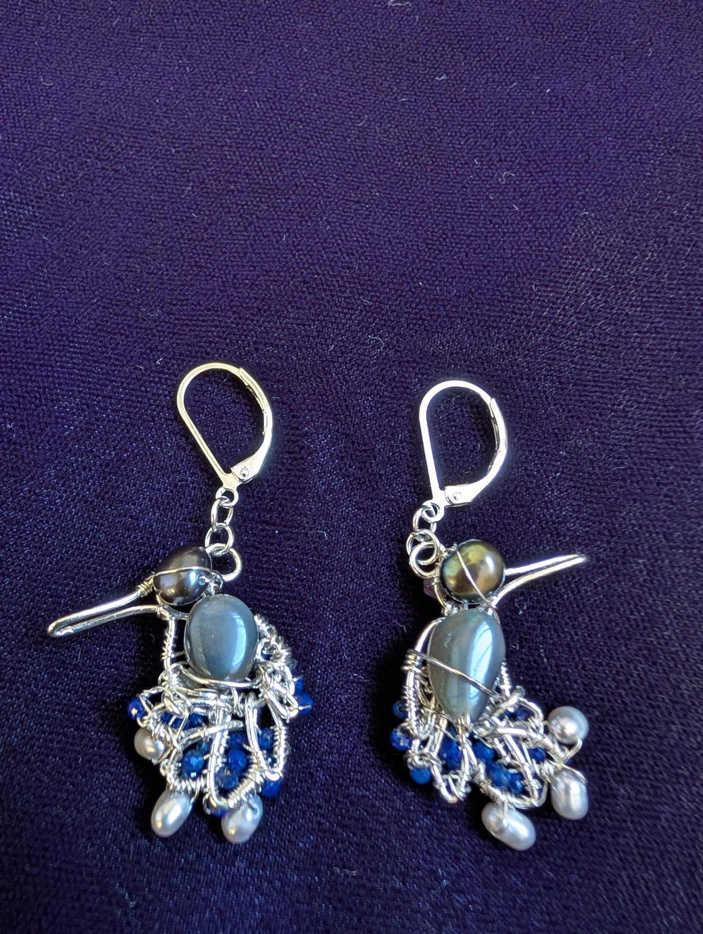 Hummingbird Earrings 925 Sterling Silver