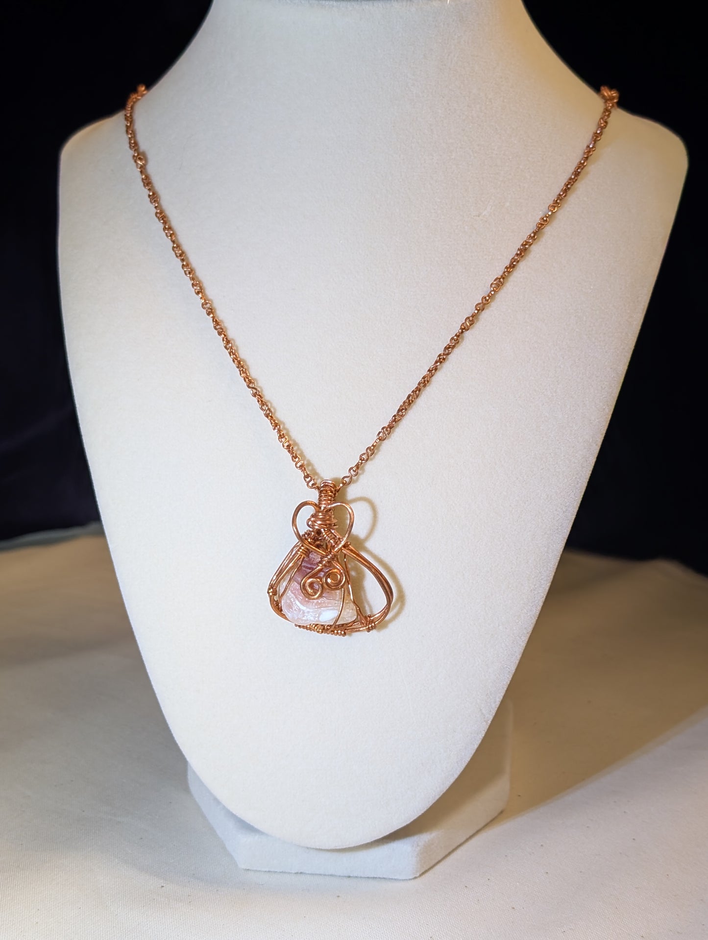 Agatized Seashell Pendant