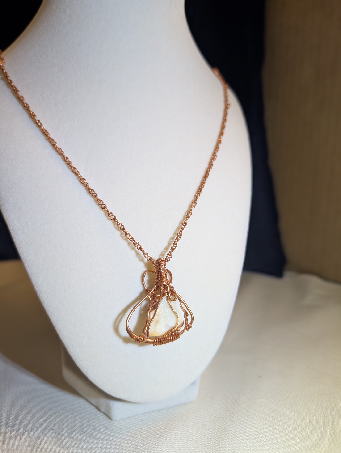 Agatized Seashell Pendant