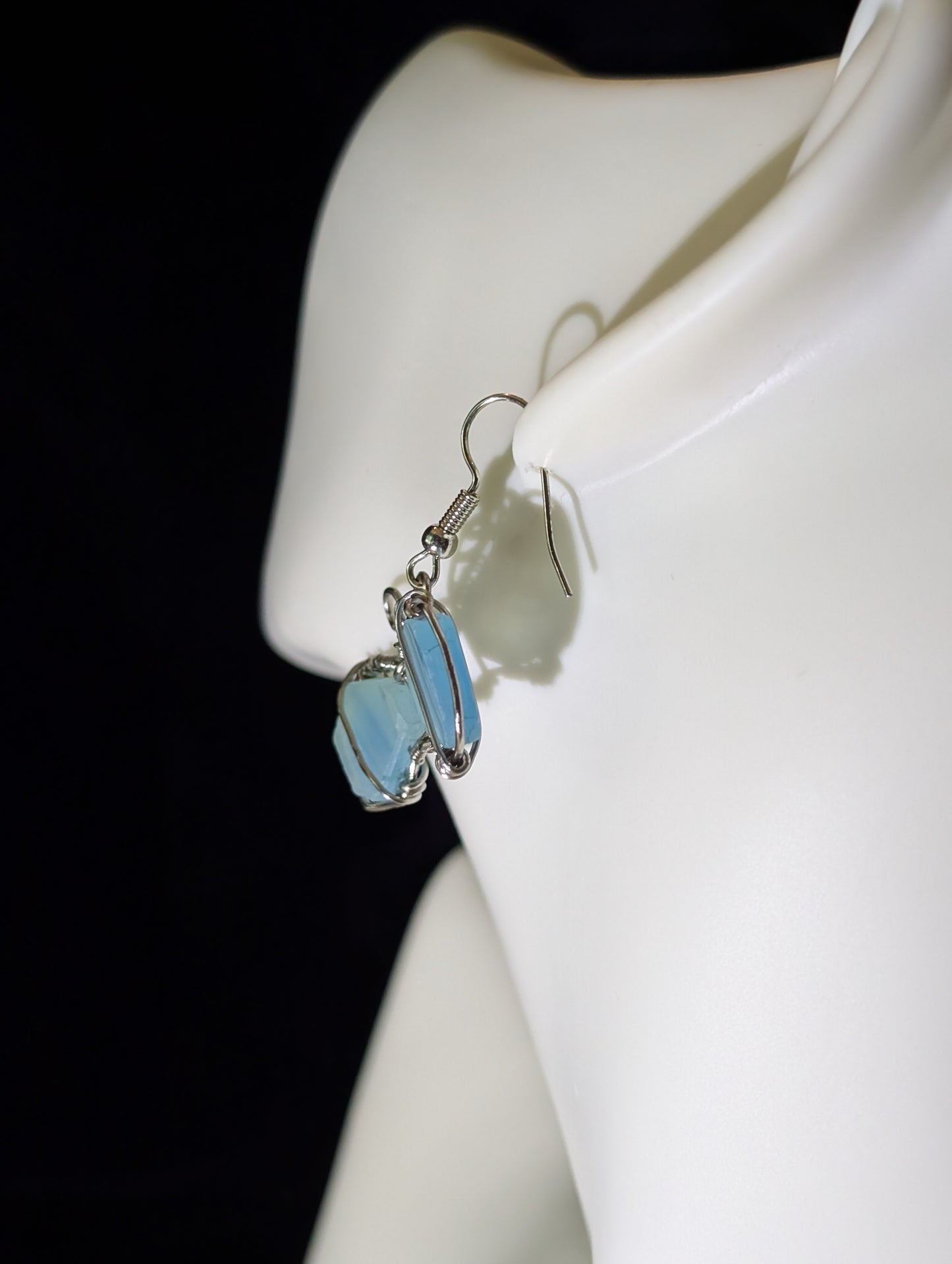 Chalcedony Butterfly Earrings